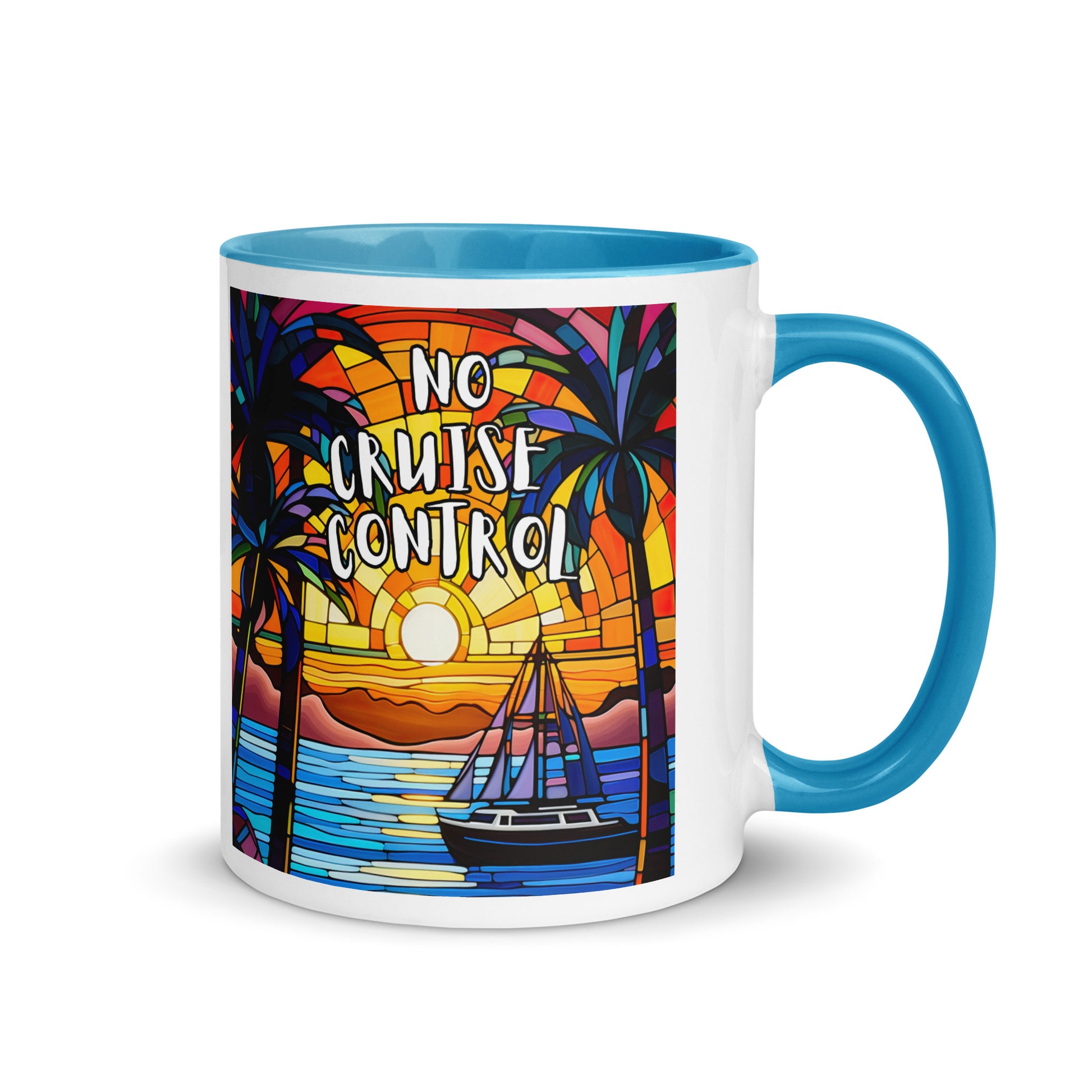 On/No Cruise Control Mug with Color Inside - Sunshine on the Seas
