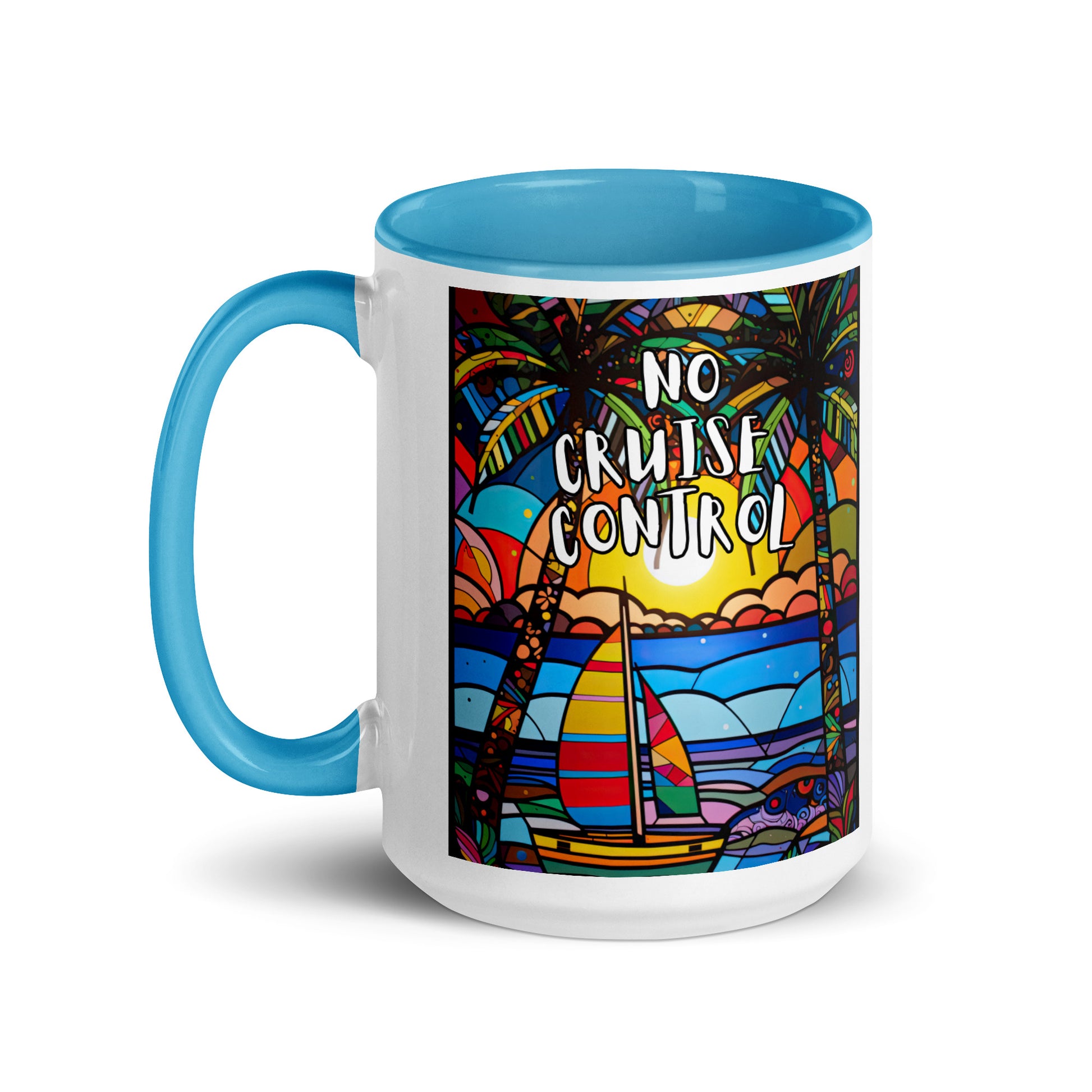 On/No Cruise Control Mug with Color Inside - Sunshine on the Seas