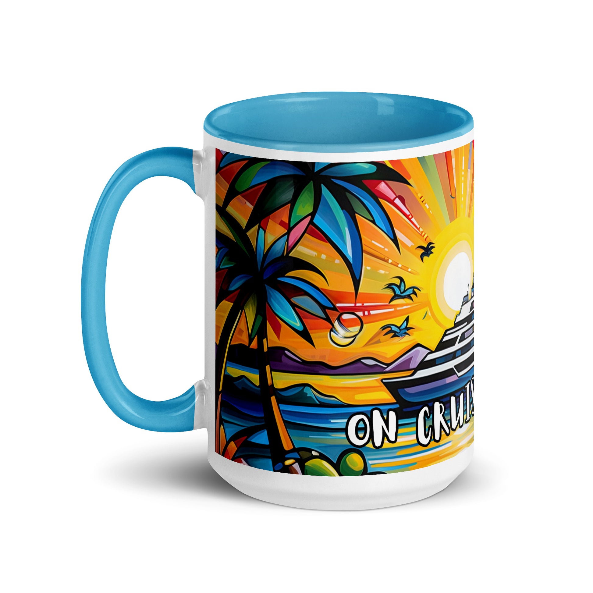 On Cruise Control Mug with Color Inside - Sunshine on the Seas