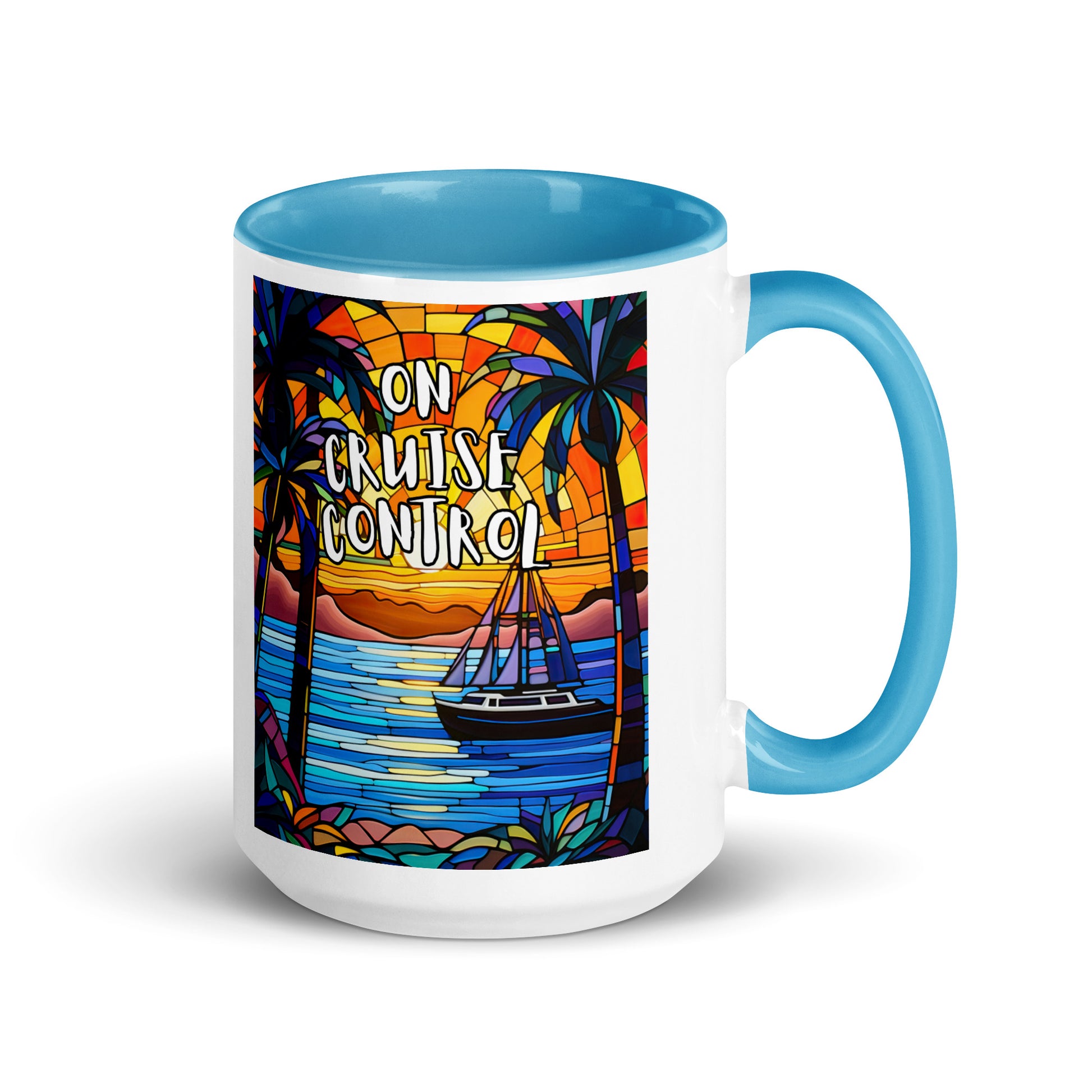On/No Cruise Control Mug with Color Inside - Sunshine on the Seas
