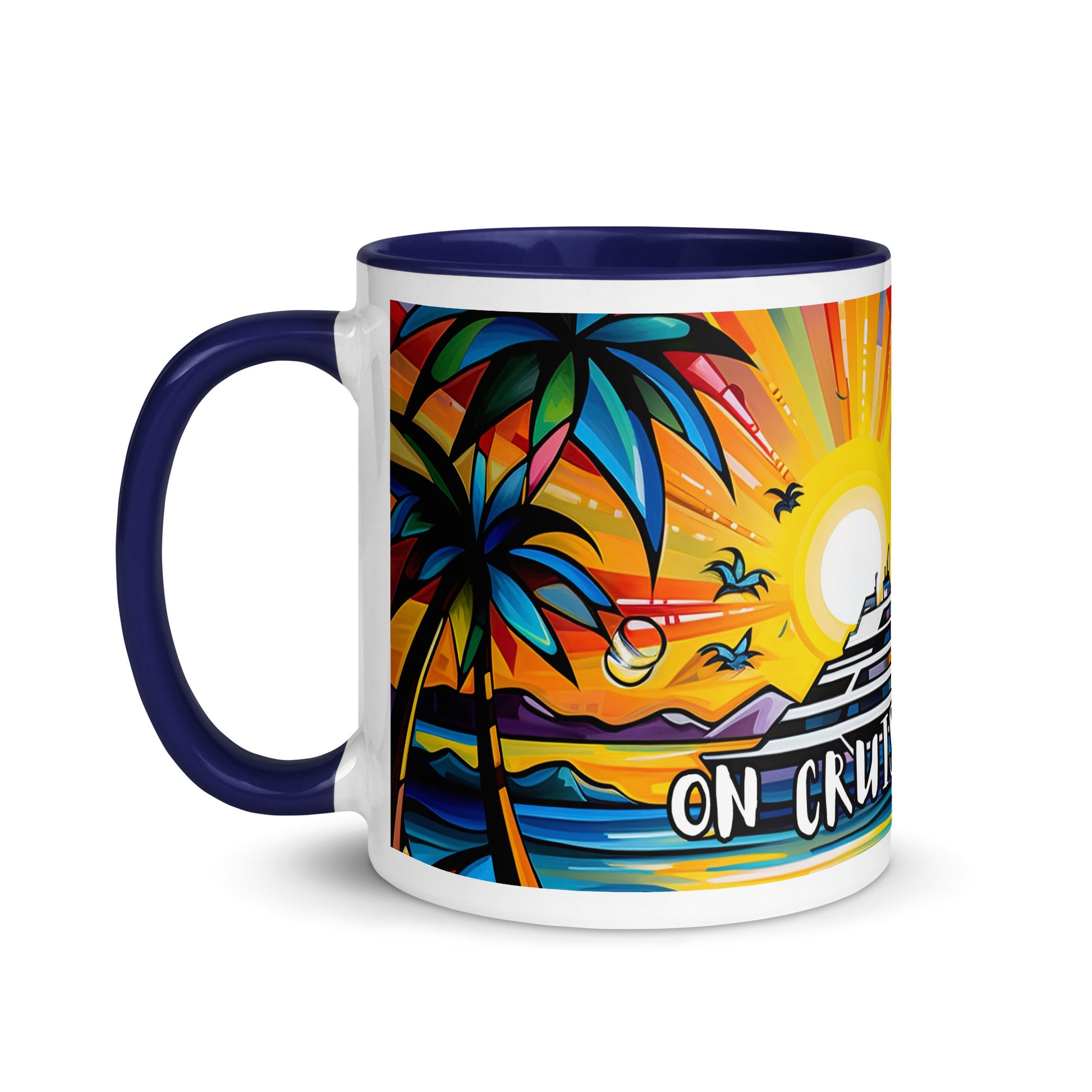 On Cruise Control Mug with Color Inside - Sunshine on the Seas