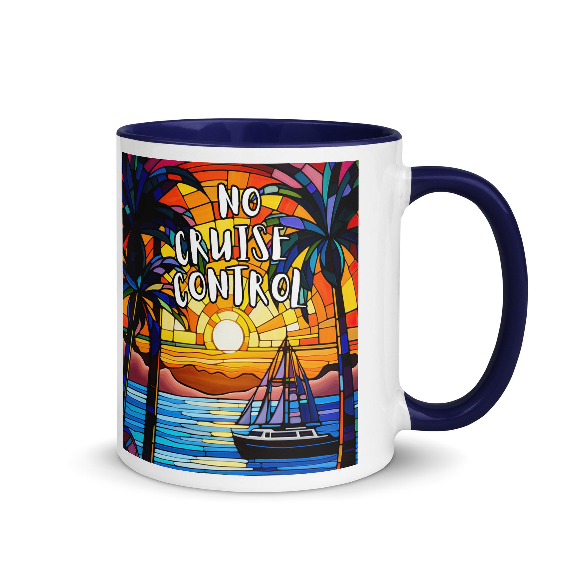 On/No Cruise Control Mug with Color Inside - Sunshine on the Seas