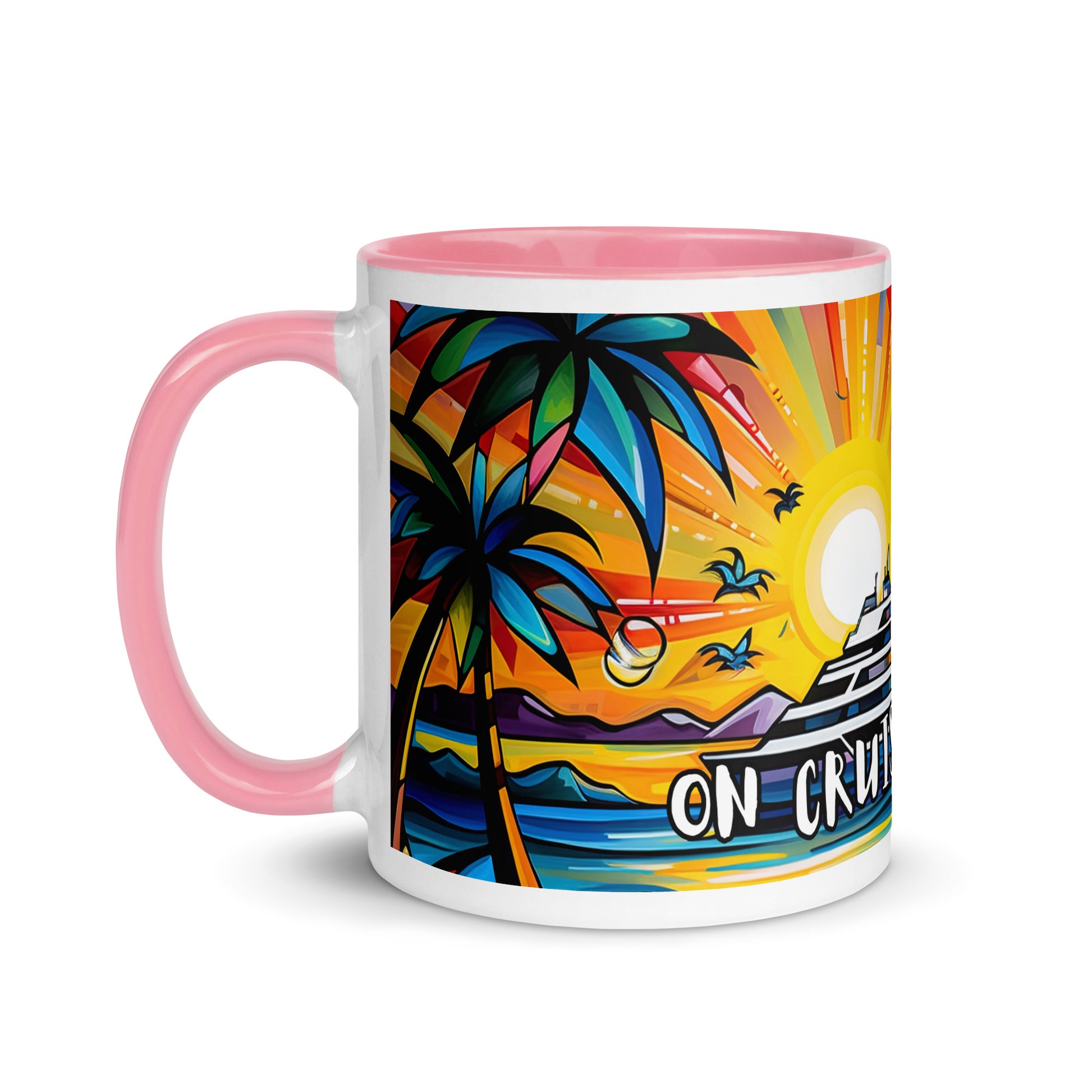 On Cruise Control Mug with Color Inside - Sunshine on the Seas