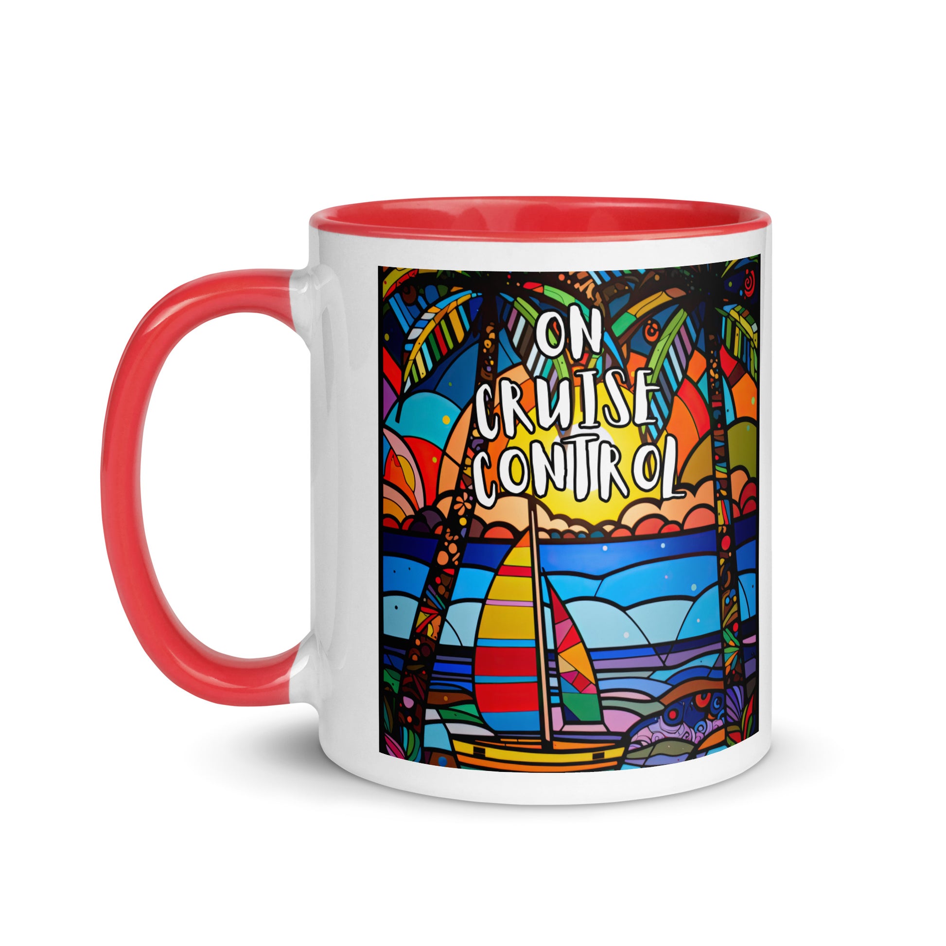 On/No Cruise Control Mug with Color Inside - Sunshine on the Seas