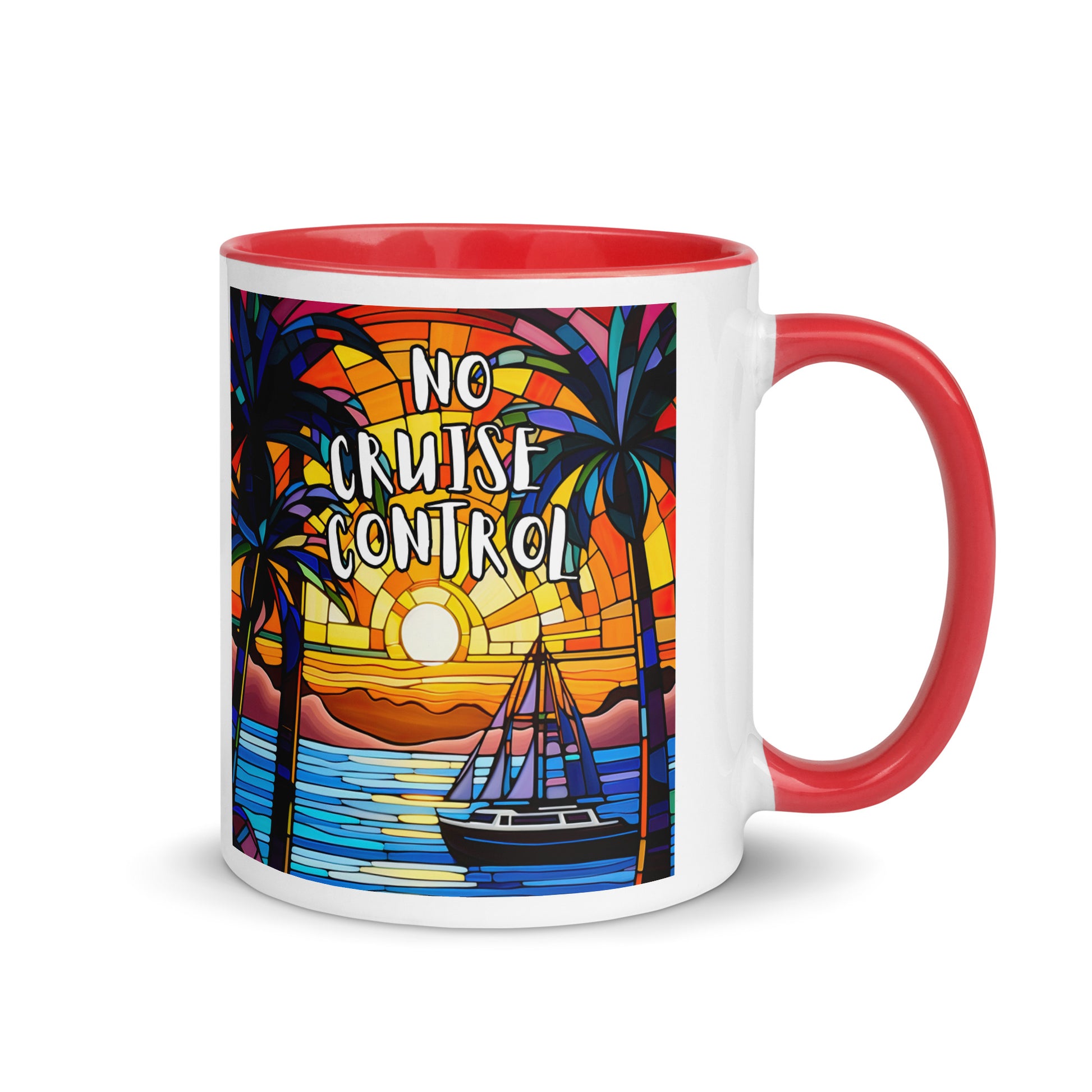 On/No Cruise Control Mug with Color Inside - Sunshine on the Seas