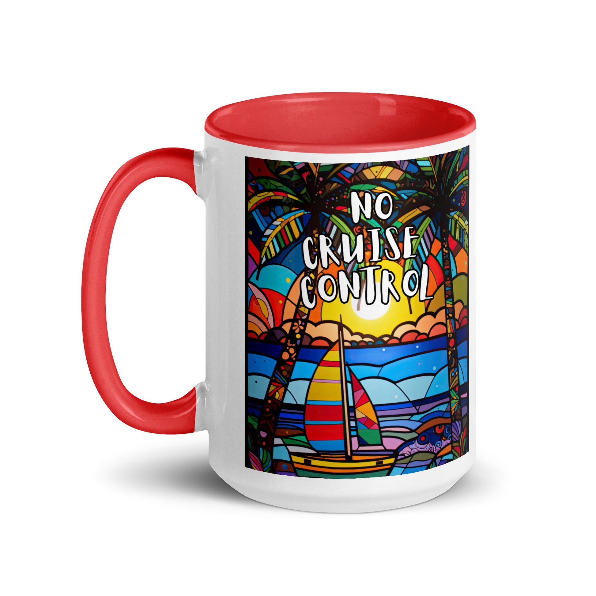 On/No Cruise Control Mug with Color Inside - Sunshine on the Seas