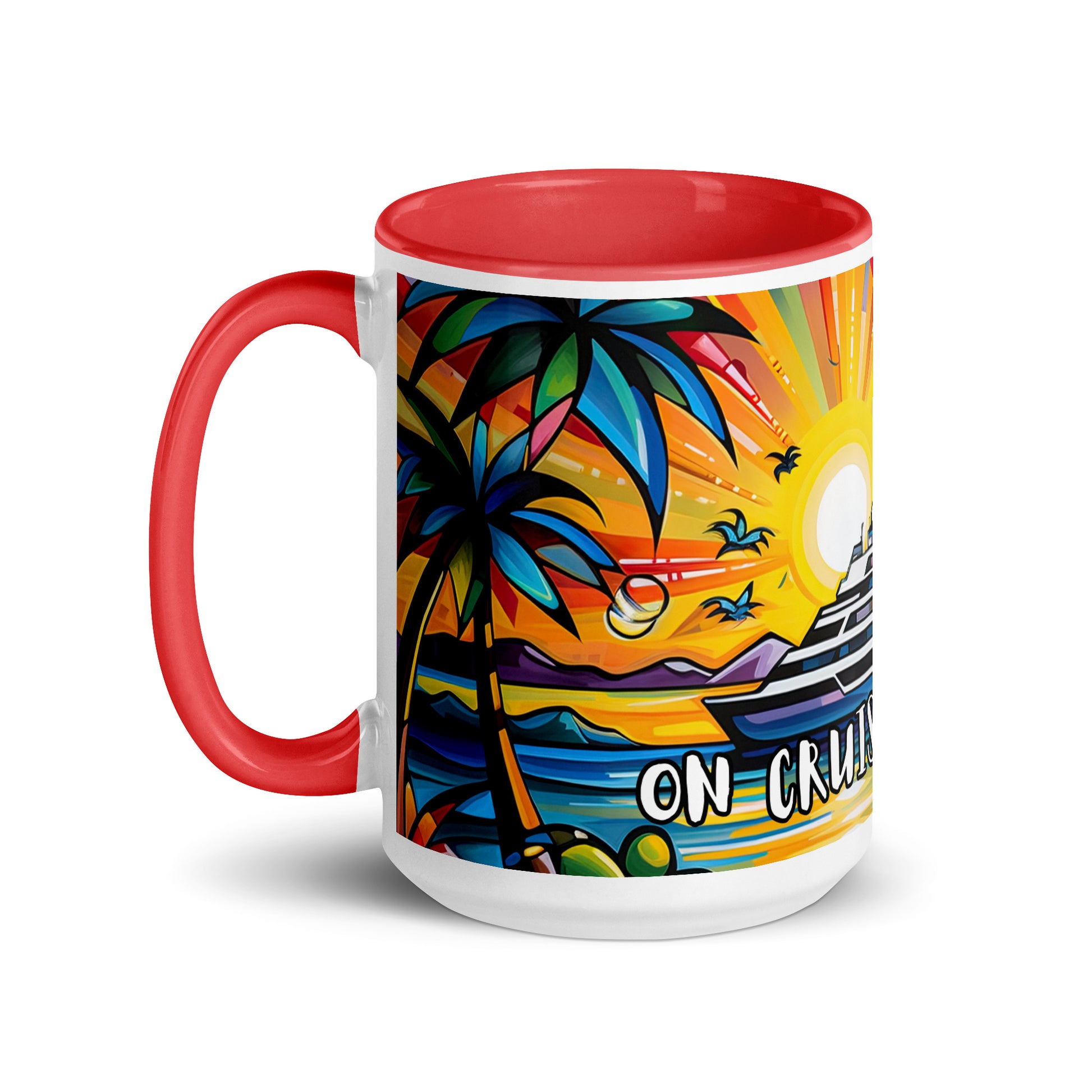 On Cruise Control Mug with Color Inside - Sunshine on the Seas