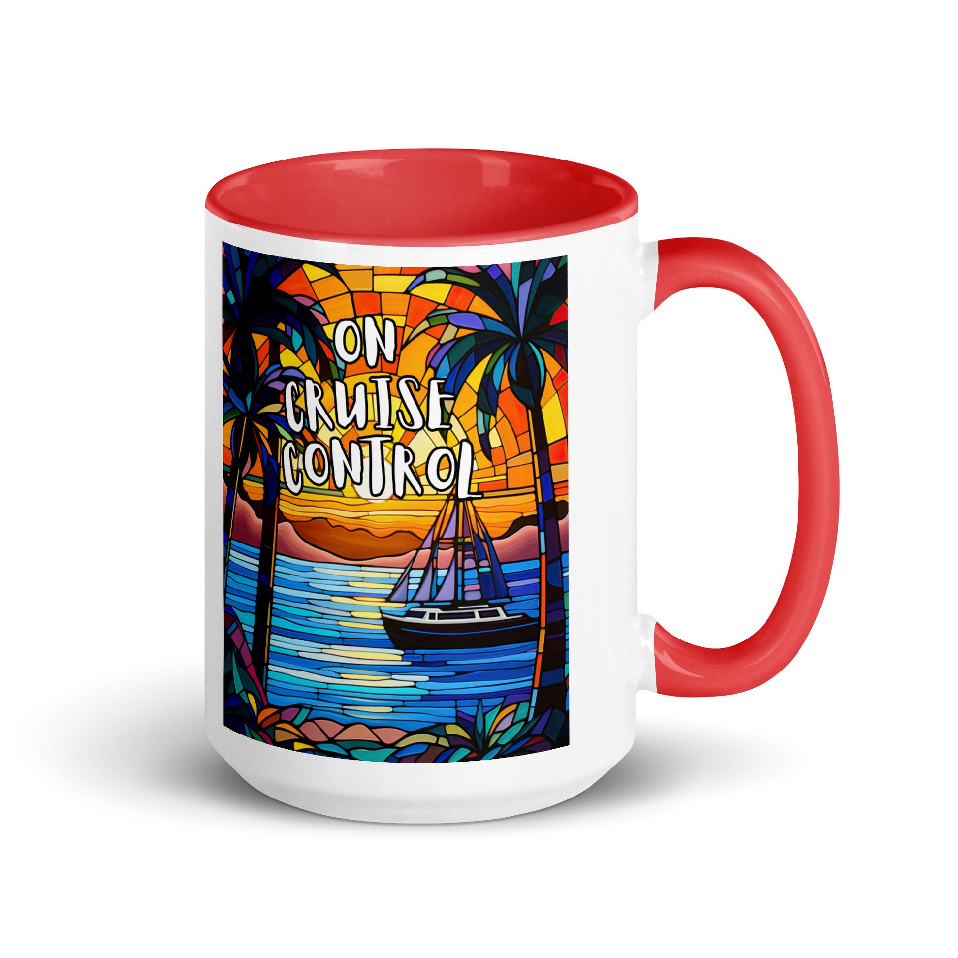 On/No Cruise Control Mug with Color Inside - Sunshine on the Seas