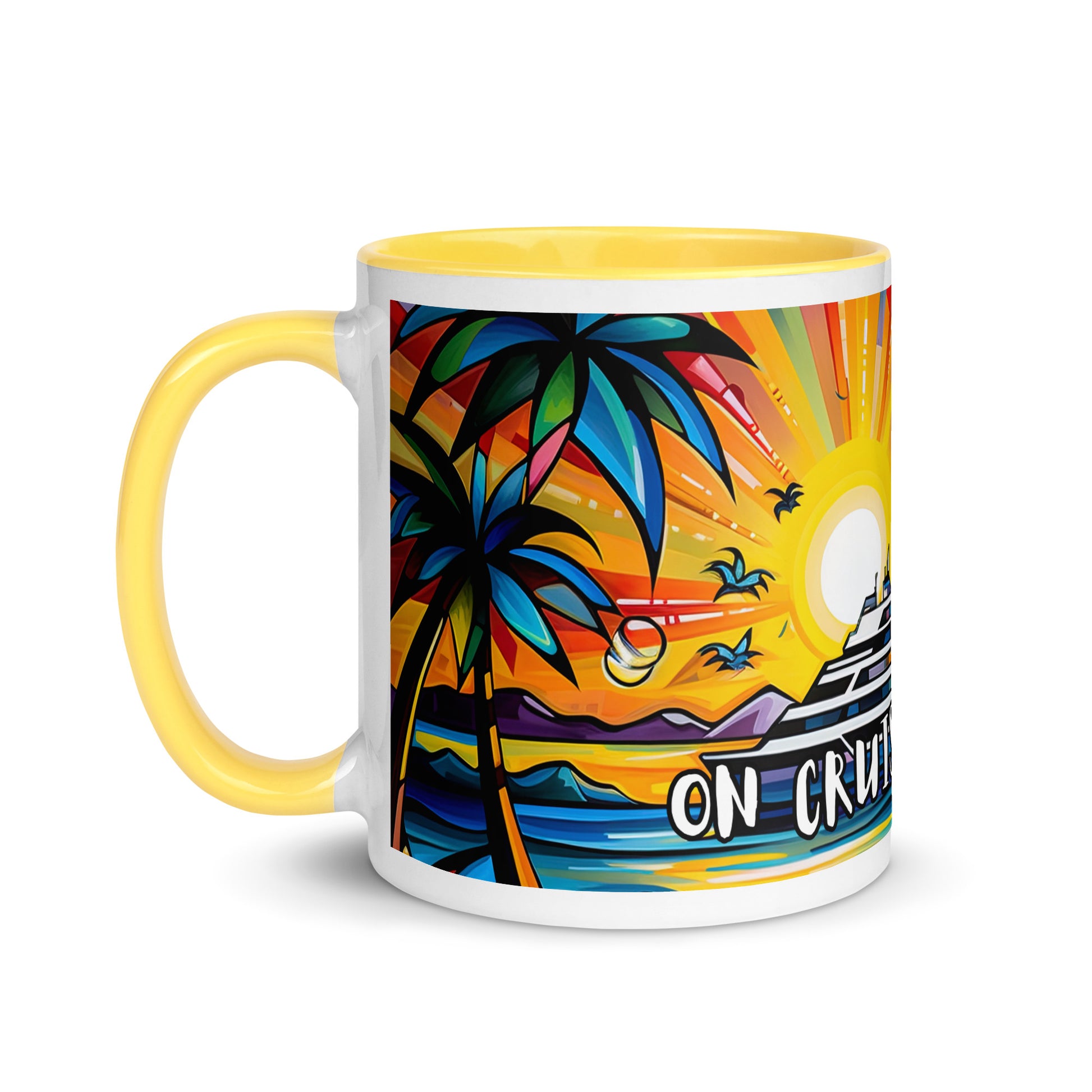 On Cruise Control Mug with Color Inside - Sunshine on the Seas
