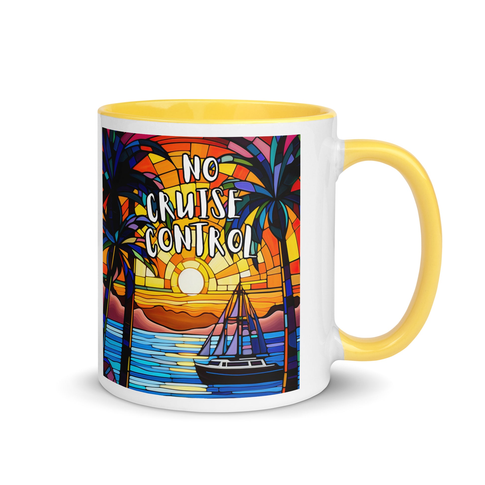 On/No Cruise Control Mug with Color Inside - Sunshine on the Seas