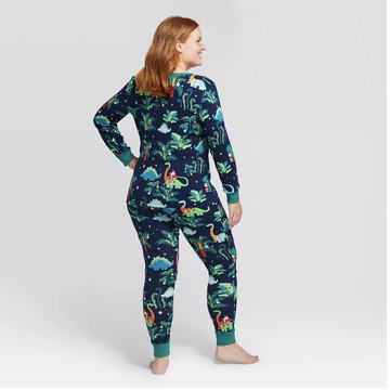 Women Santa Dinosaur Printed Top and Pants Set