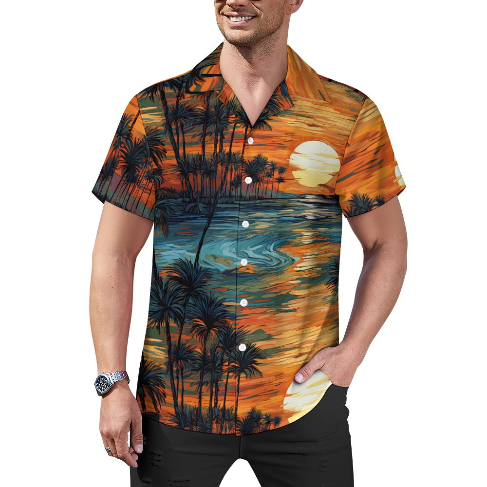 Van Gogh Sunset Men's Hawaiian Shirt