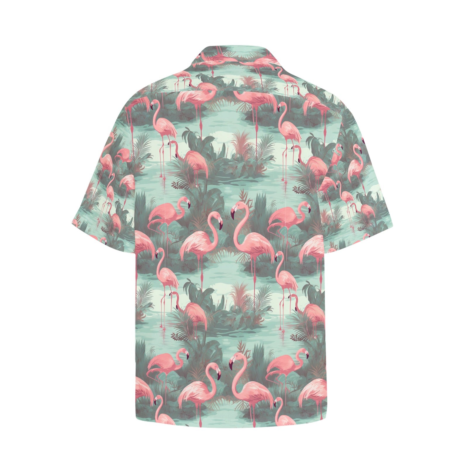 Flamingo Men's Hawaiian Shirt With Chest Pocket - Sunshine on the Seas