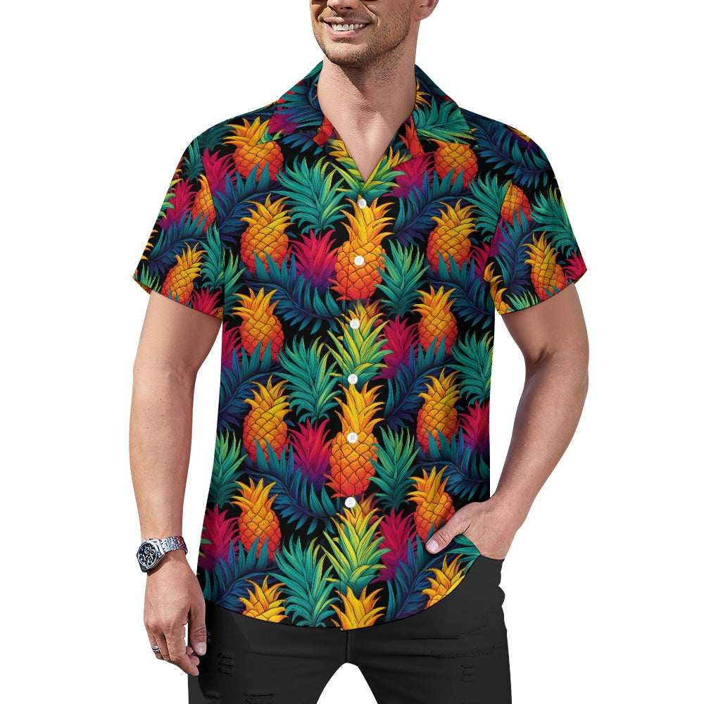 Colorful Pineapples Hawaiian Shirt for Men