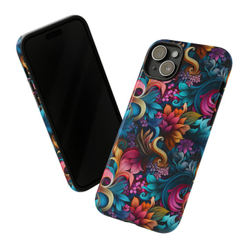 Rainbow Paisley Cell Phone Tough Cases - iPhone, Galaxy, Pixel