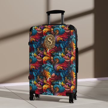 Rainbow Paisley Monogrammed Suitcase