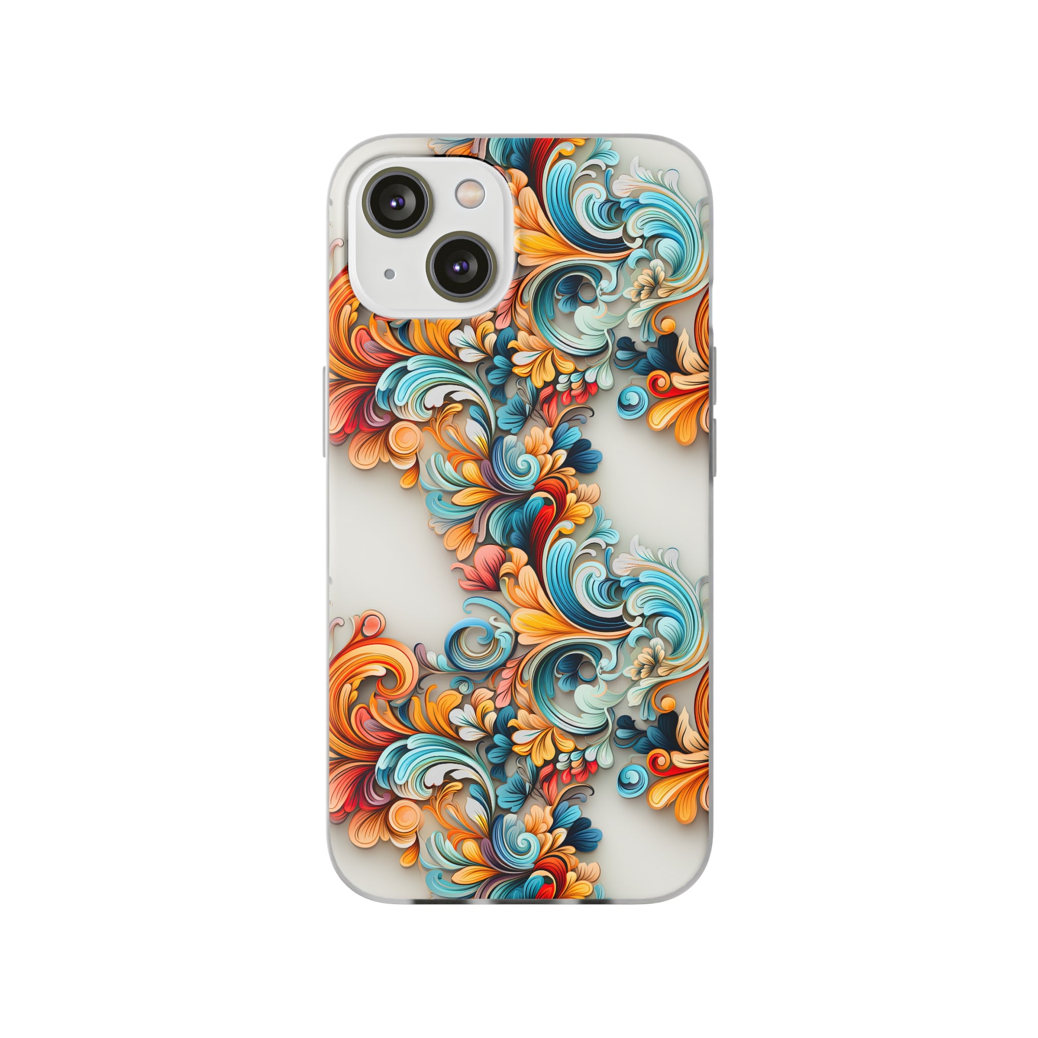 White Paisley Flexi Case - iPhone, Galaxy