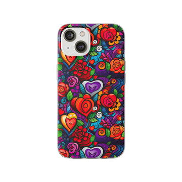 Hearts & Roses Flexi Case - iPhone, Galaxy