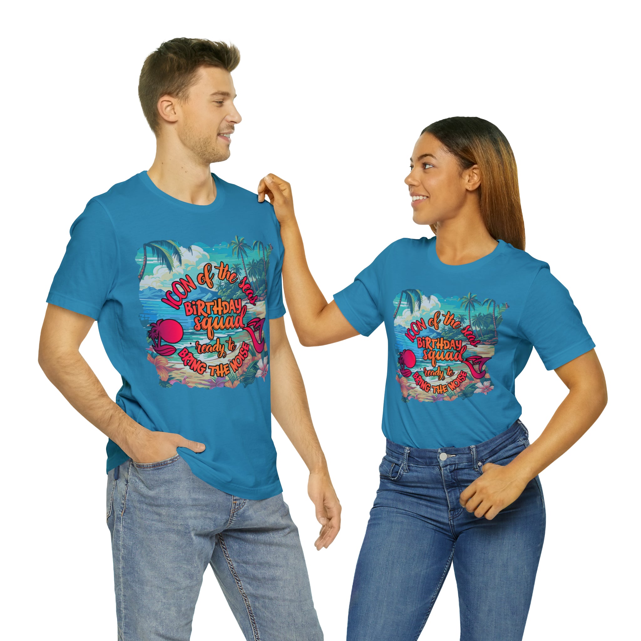 Customizable Icon of the Seas Birthday Squad Ready to Bring the Noise Unisex Jersey Short Sleeve Tee