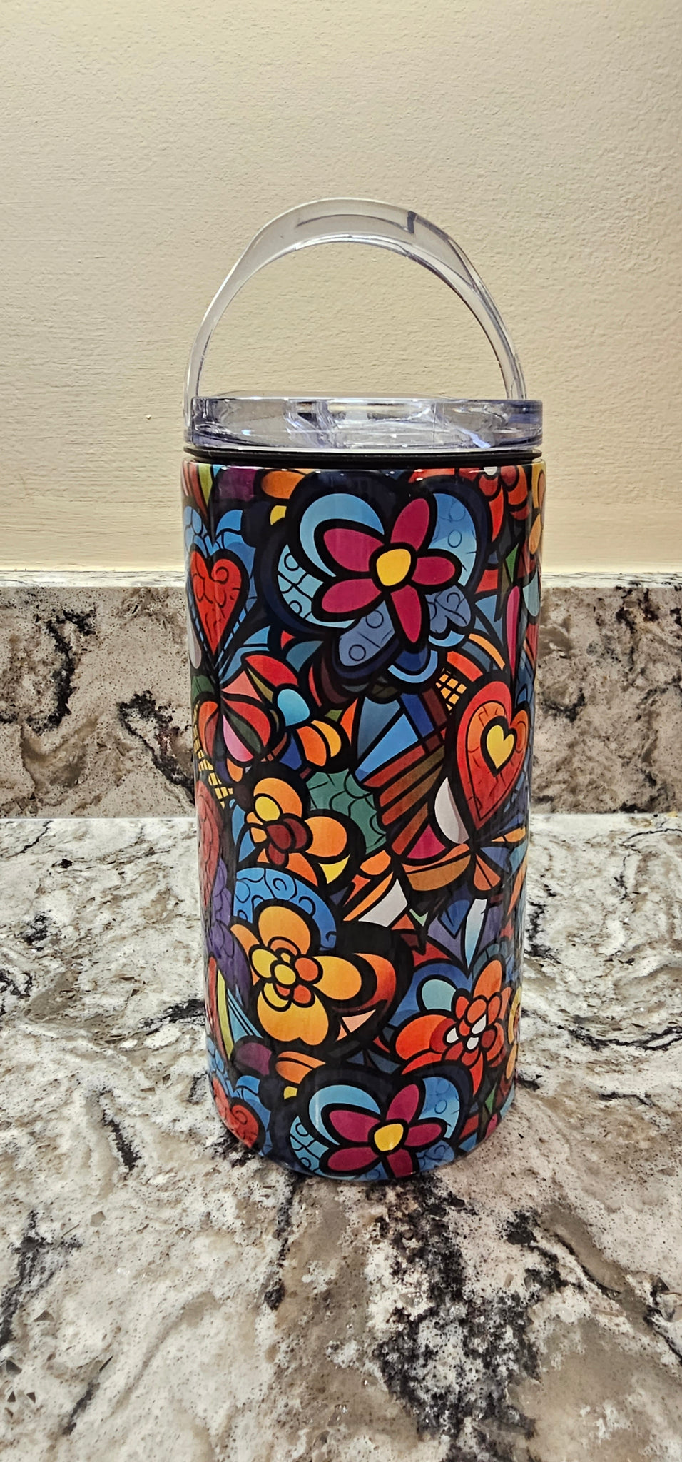 4-in-1 Hearts & Flowers Can Cooler/16oz Tumbler - Sunshine on the Seas