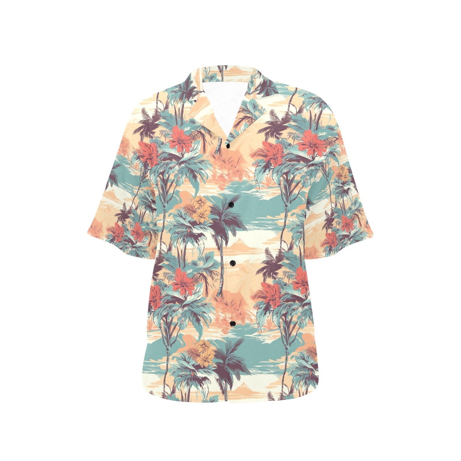 Palm Tree Hawaiian Shirt for Women - Sunshine on the Seas