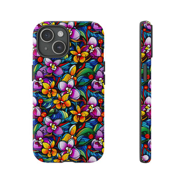 Purple Orchid Cell Phone Tough Cases - iPhone, Galaxy, Pixel