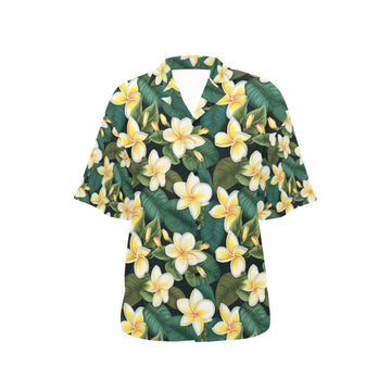 Plumeria Hawaiian Shirt for Women