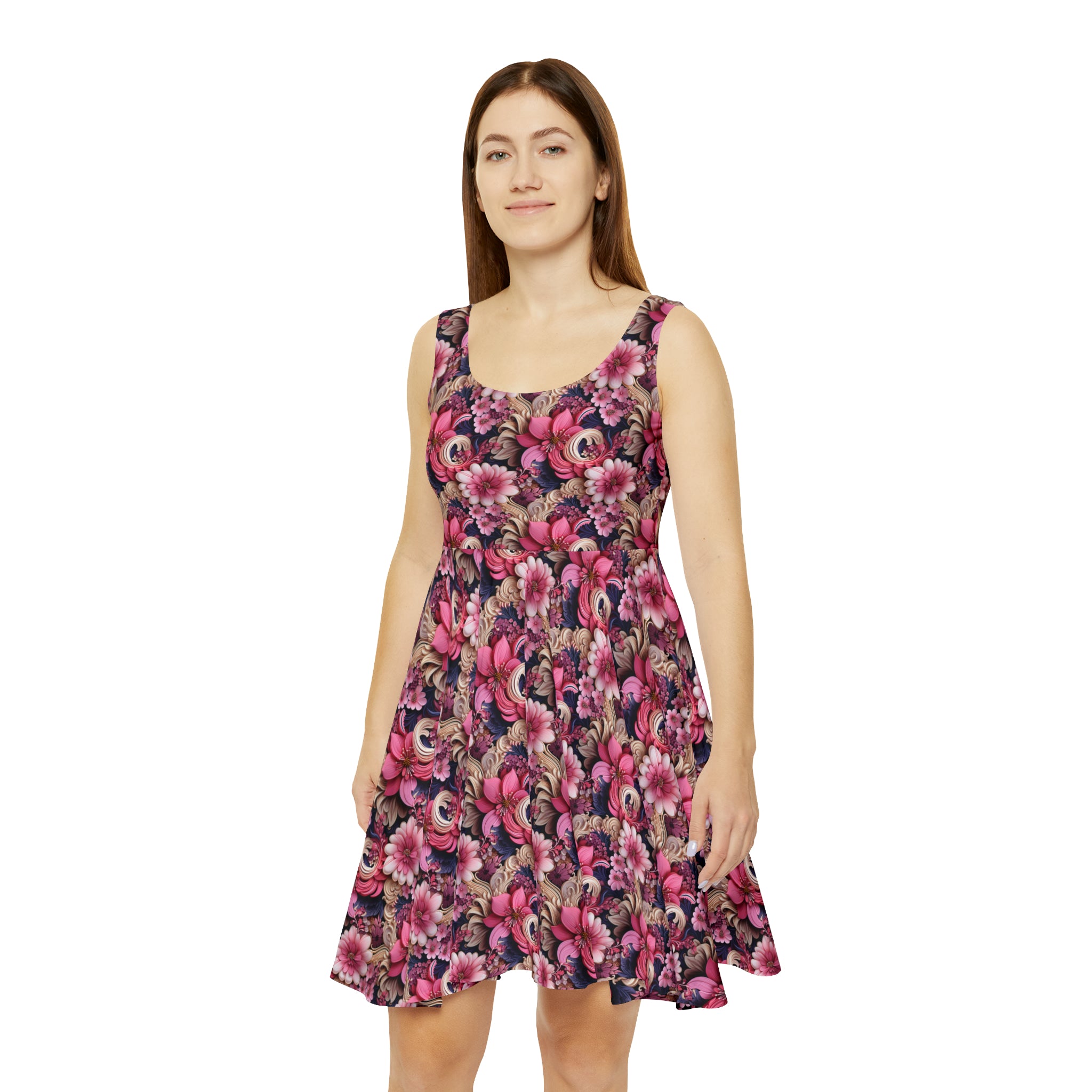 Pretty in Pink Paisley Women's Skater Dress