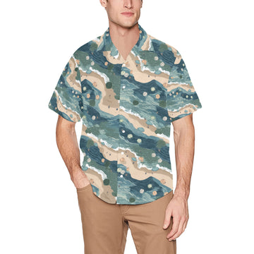 Beach Shoreline Men's Hawaiian Shirt