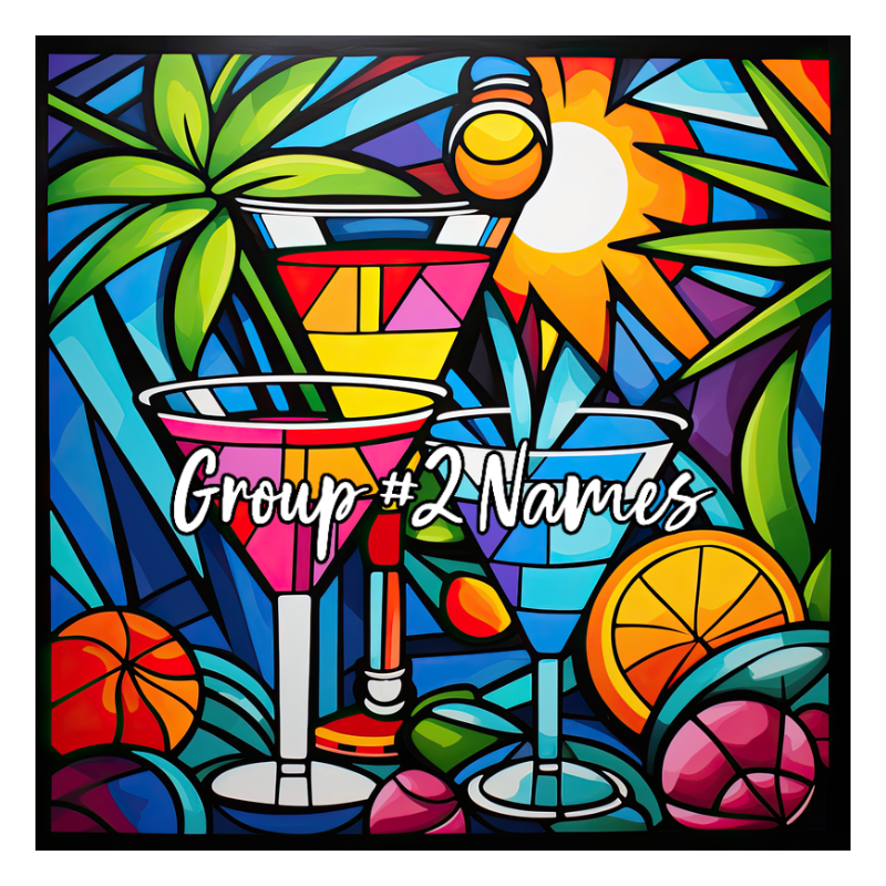 Custom Personalized Tropical Drinks Cruise Door Magnets - Sunshine on the Seas