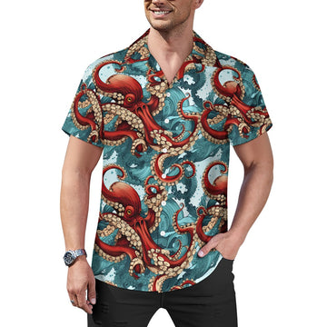 Octopus Tentacles Hawaiian Shirt for Men