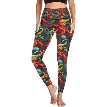Octopus Leggings with Pockets