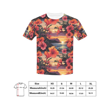 Hibiscus Sunset Kid's Hawaiian T-shirt