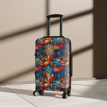 Rainbow Paisley Monogrammed Suitcase