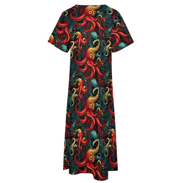 Octopus 7-point Short Sleeve Dress
