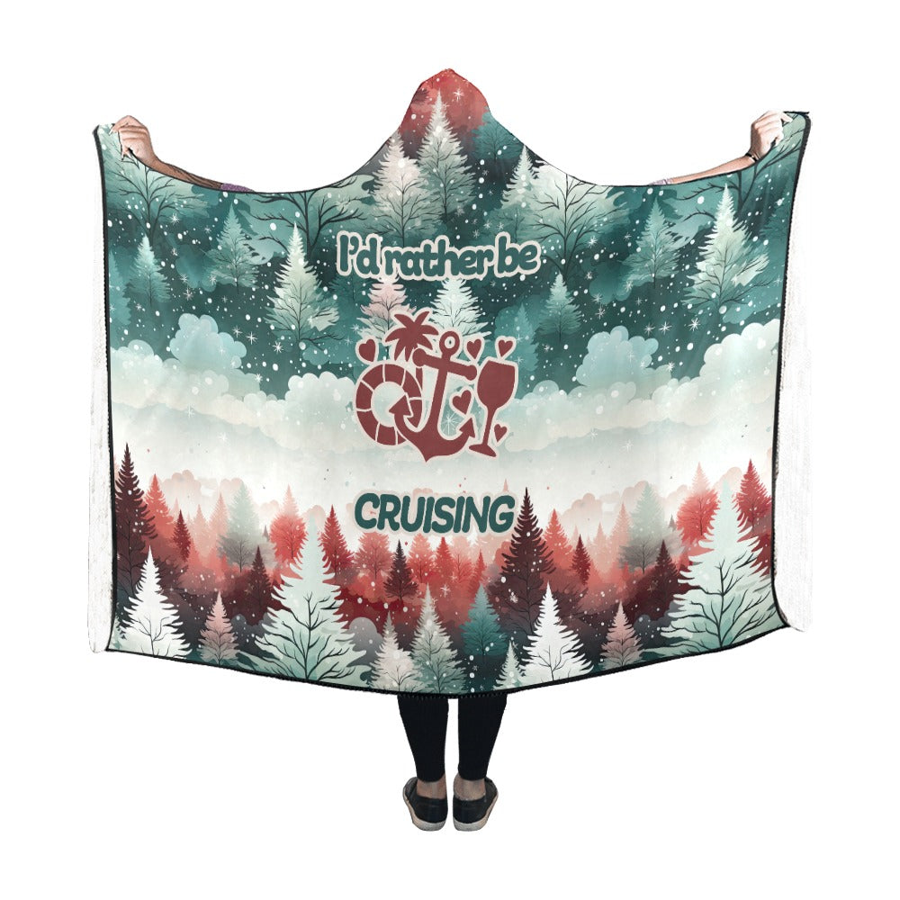 I'd Rather Be Cruising Hooded Blanket 60"x50"