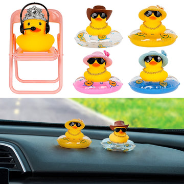 Cruising Christmas Rubber Ducks Yellow Ducky Cruise Decor Cute Squeak Duckies Interior Accessories