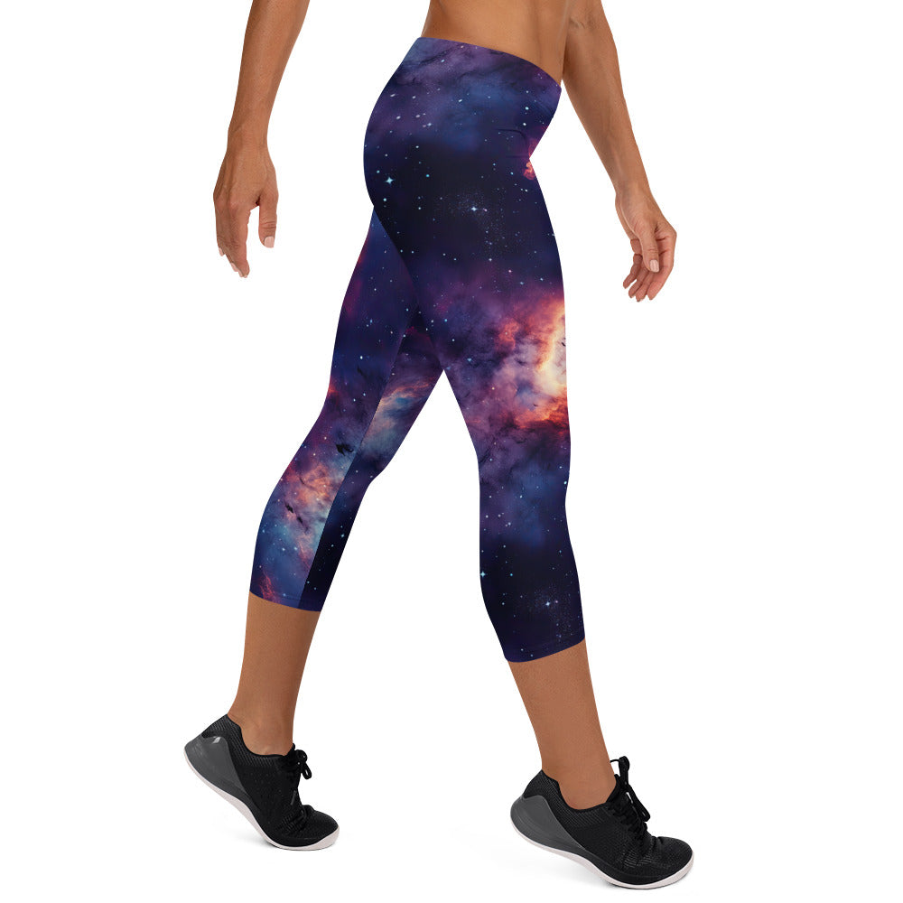 Galaxy Capri Leggings - Sunshine on the Seas