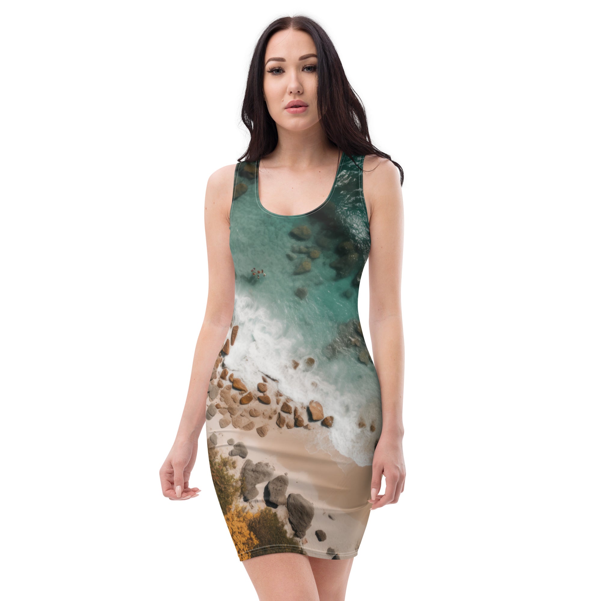 Beach Shore Women's Fitted Dress - Sunshine on the Seas