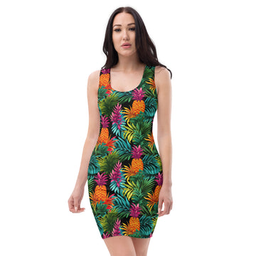 Pineapple Fitted Dress