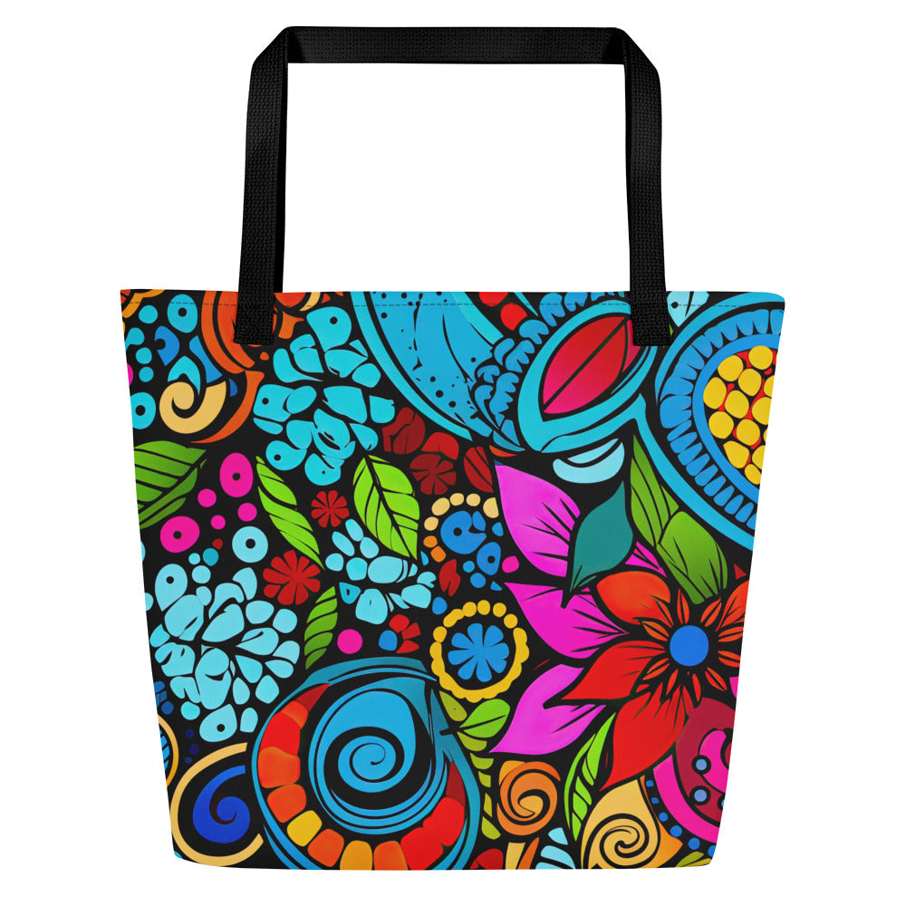 16" x 20" Large Paisley Tote Bag - Sunshine on the Seas