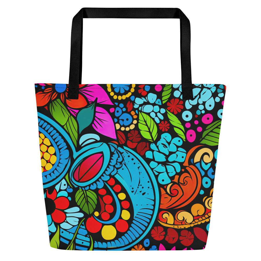 16" x 20" Large Paisley Tote Bag - Sunshine on the Seas