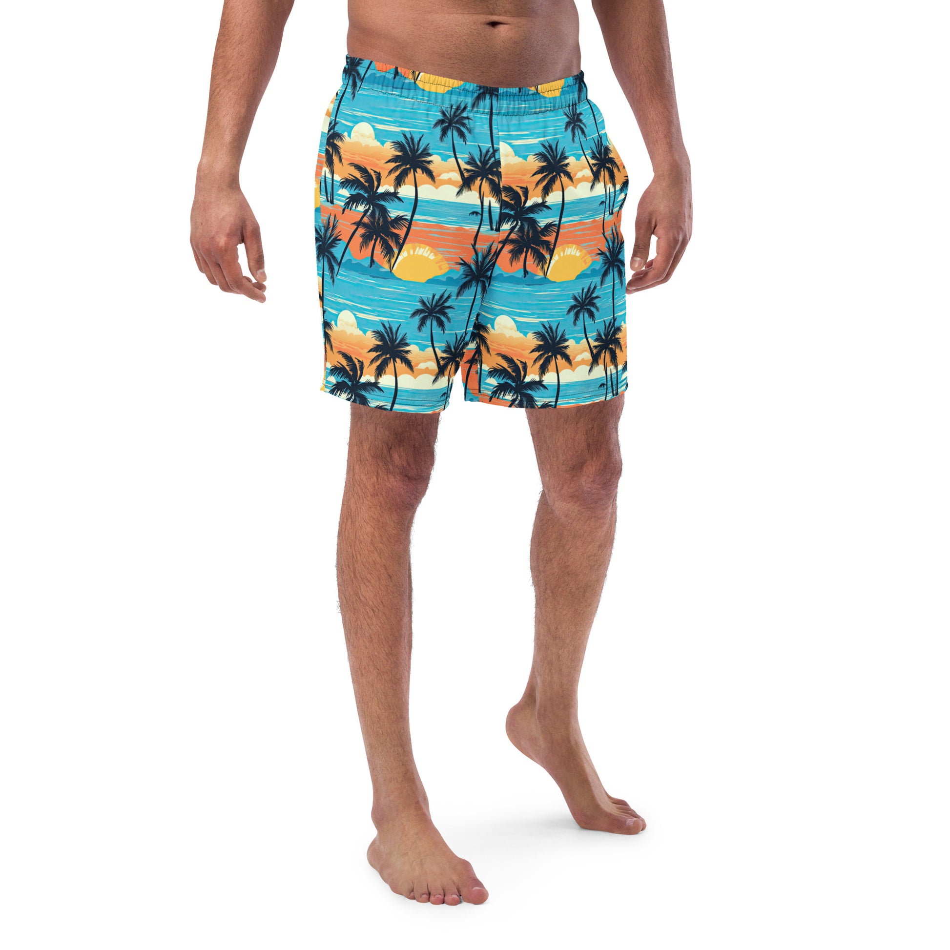 Tropical Palm Trees Men's swim trunks - Sunshine on the Seas