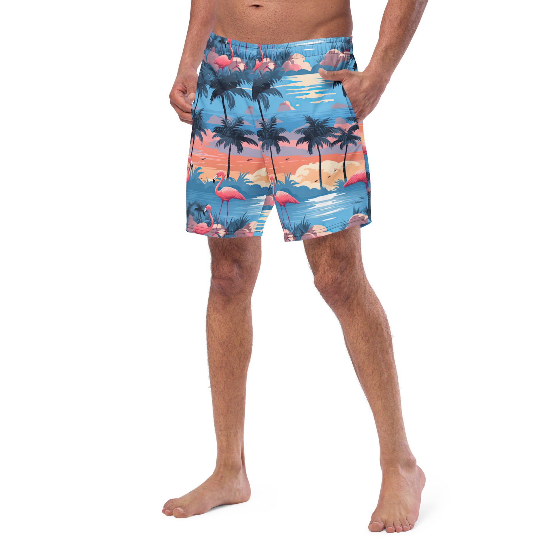 Flamigos Men's Swim Trunks - Sunshine on the Seas