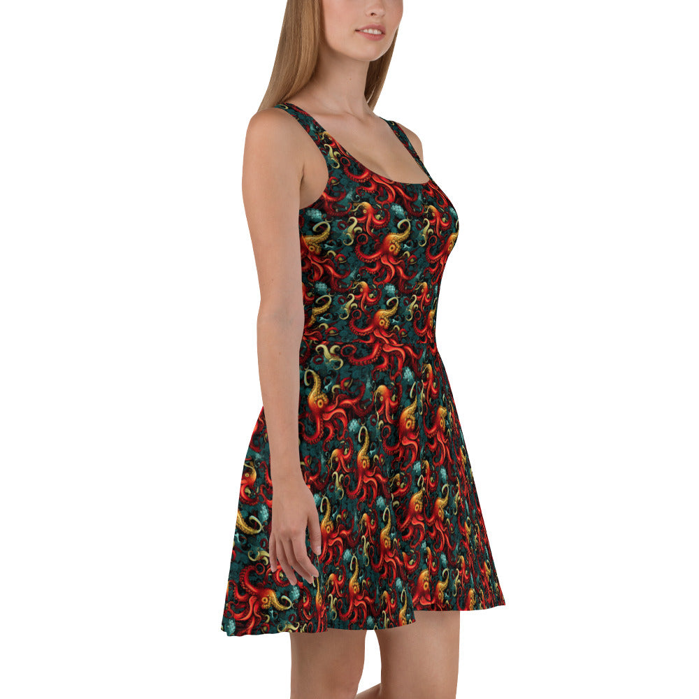 Octopus Flare Skater Dress