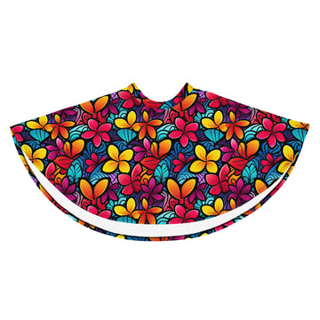 Colorful Flower Skater Skirt