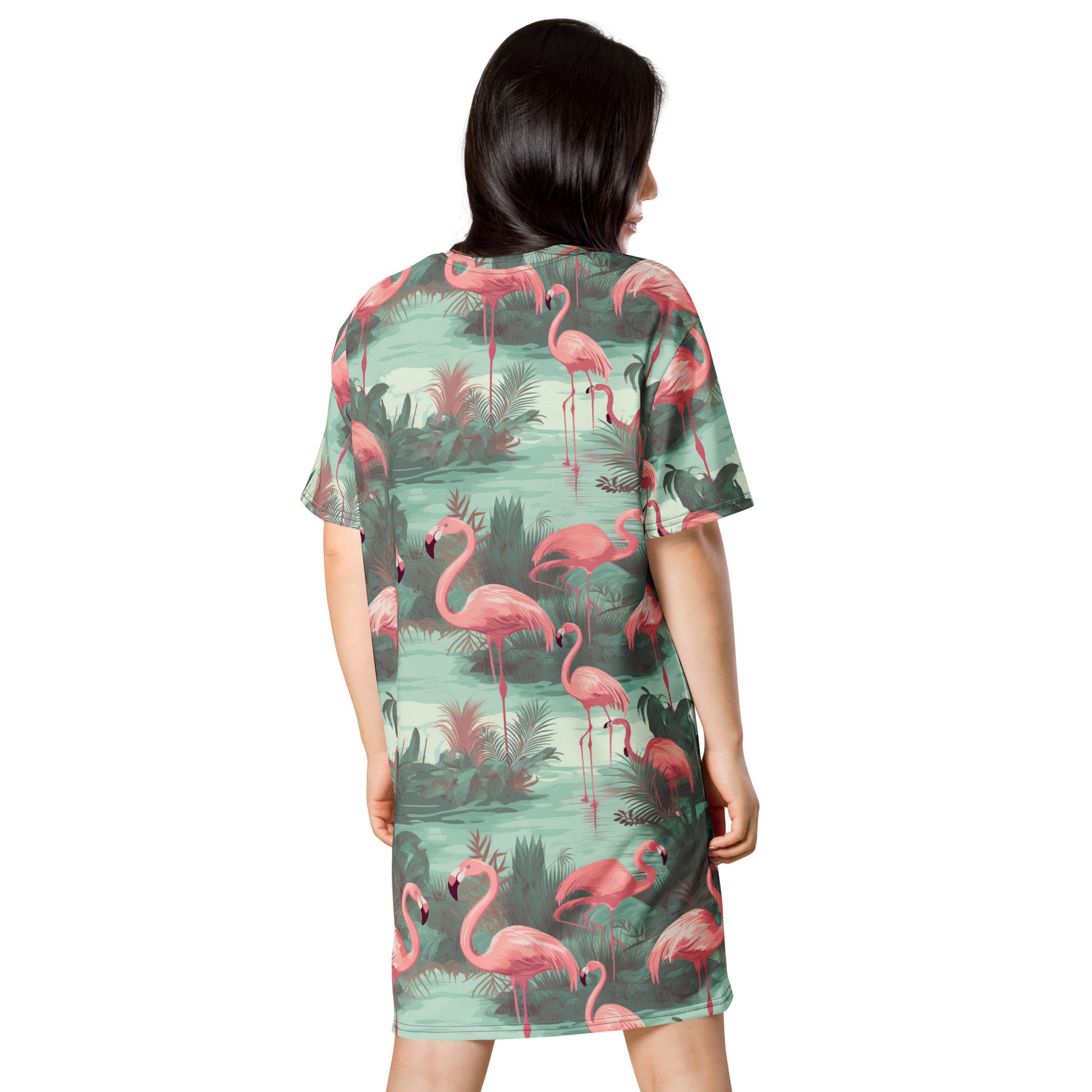 Flamingo T-shirt dress - Sunshine on the Seas