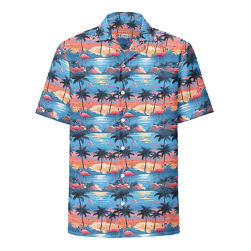 Tropical Flamingos Unisex Hawaiian Shirt