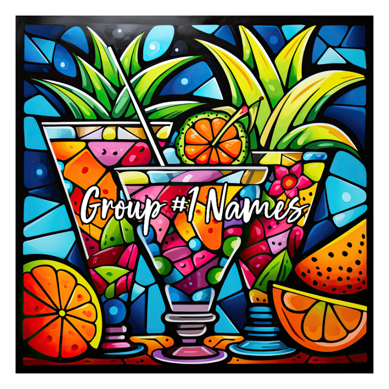 Custom Personalized Tropical Drinks Cruise Door Magnets - Sunshine on the Seas