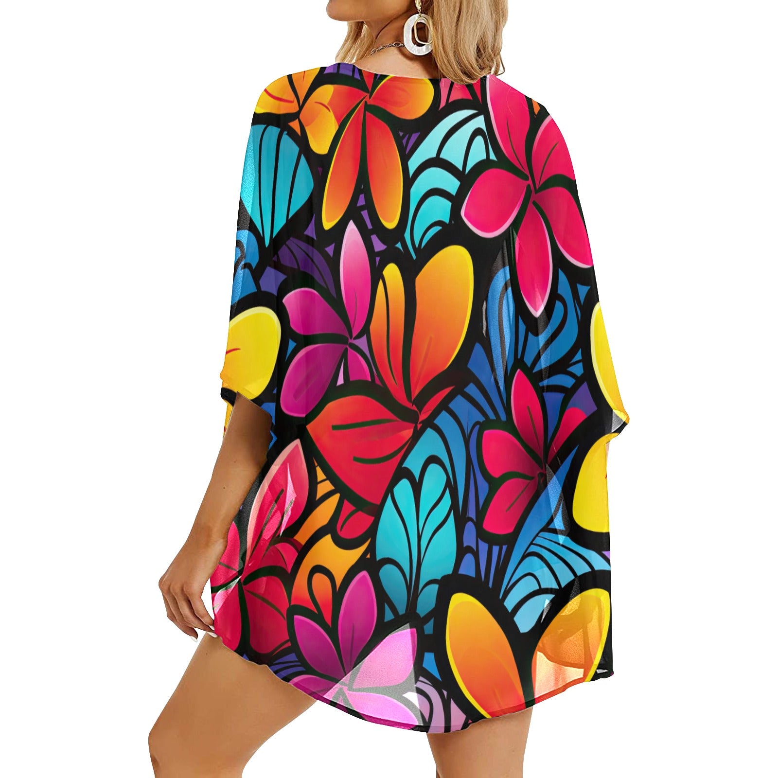 Colorful Women's Kimono Chiffon Cover Up - Sunshine on the Seas